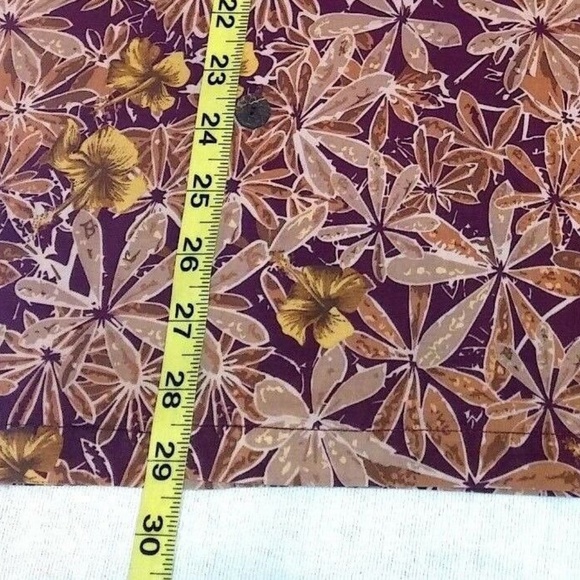 Paradise Blue Brown Floral Hawaiian Shirt (F1.6) - Picture 5 of 5